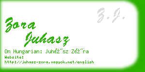 zora juhasz business card
